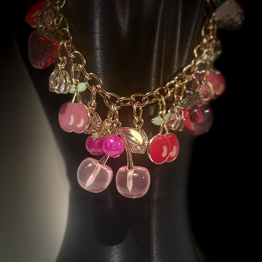 Charming Gold and Pink Bracelet